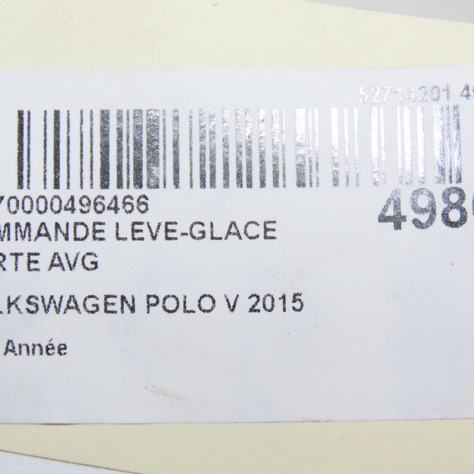 Commande lève-glace porte avant gauche occasion VOLKSWAGEN POLO V 6C0959857WHS 5