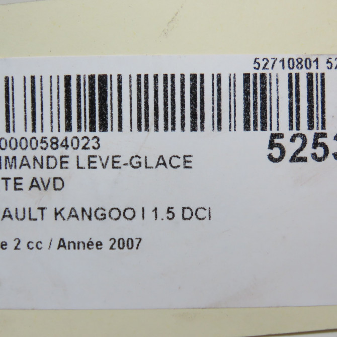 Commande lève-glace porte avant droite occasion RENAULT KANGOO I Phase 2 03-2003->06-2010 1.5 DCI 70ch 8200199223 4