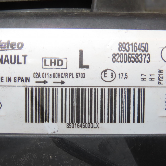 Phare gauche occasion RENAULT MODUS Phase 1 09-2004->12-2007 7701069734 4