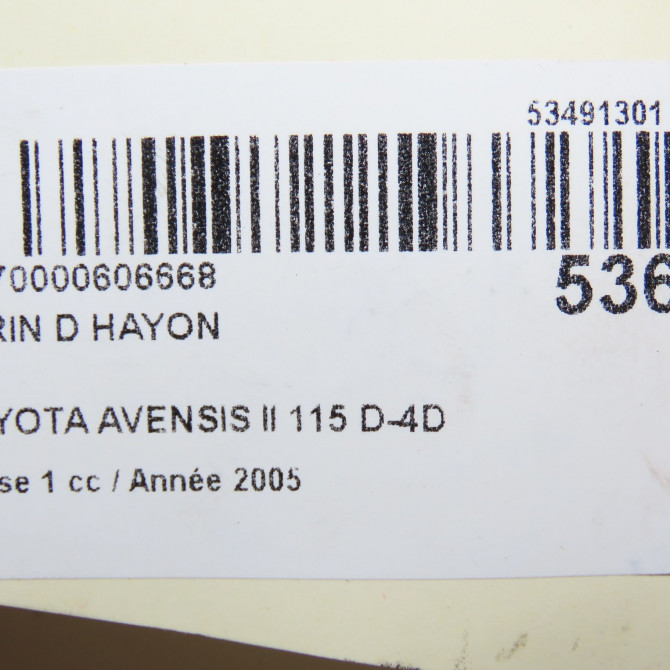 Verin droit hayon occasion TOYOTA AVENSIS II phase 1 05-2003->08-2006 115 D-4D 6895009311 3