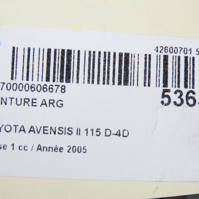 Ceinture arrière gauche occasion TOYOTA AVENSIS II phase 1 05-2003->08-2006 115 D-4D 7337005081C0 6