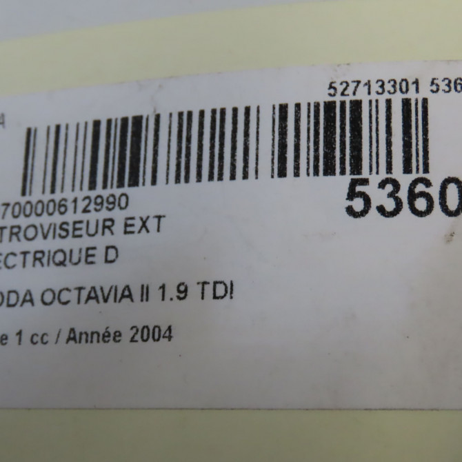 Retroviseur exterieur electrique droit occasion SKODA OCTAVIA II Phase 1 06-2004->10-2008 1.9 TDI 105ch 1Z1857508G01C 6