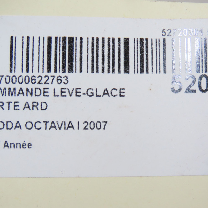 Commande leve-glace porte arrière droite occasion SKODA OCTAVIA I 1Z09598563X1 6