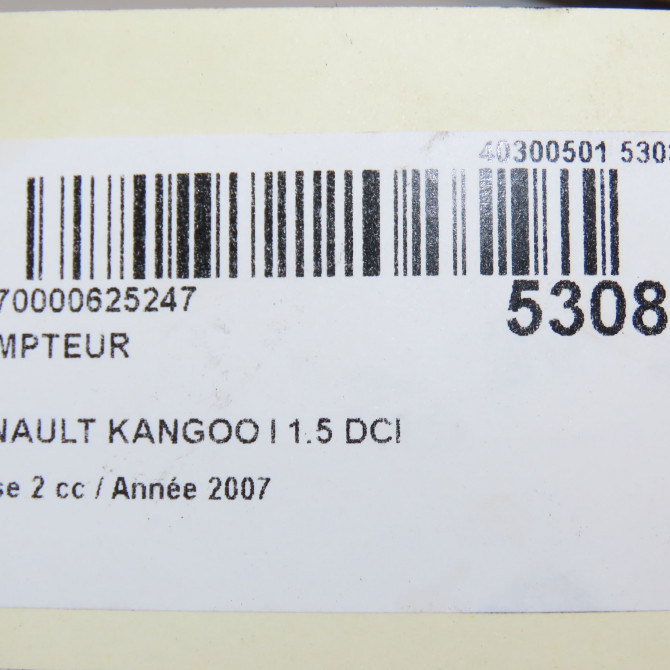 Compteur occasion RENAULT KANGOO I Phase 2 03-2003->06-2010 1.5 DCI 70ch 8200481672 7