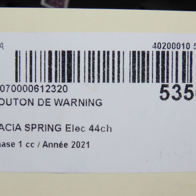Bouton de warning occasion  252907063R 4