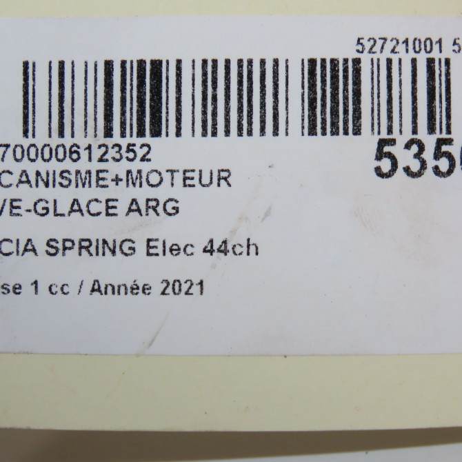 Mecanisme+moteur leve-glace arg occasion  827212971R 5