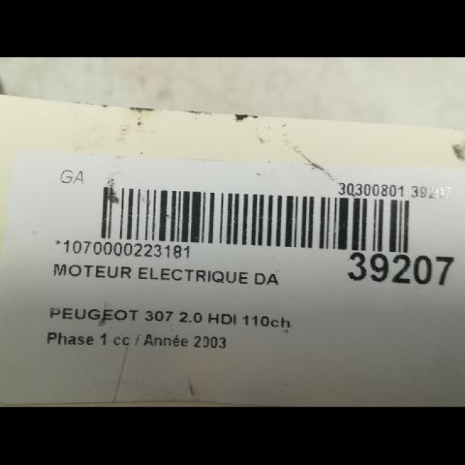 Moteur electrique de direction assistée occasion PEUGEOT 307 Phase 1 04-2001->06-2005 2.0 HDI 110ch 4007ER 4