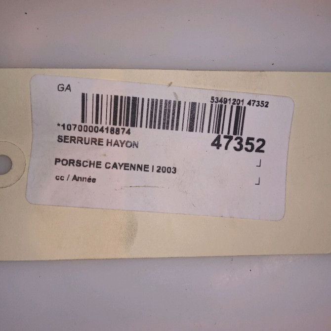 Serrure hayon occasion PORSCHE CAYENNE I 871945 4