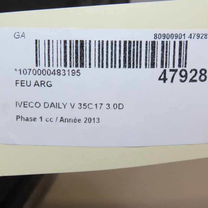 Feu arrière gauche occasion  69500032 5