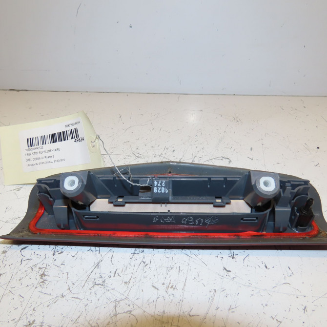 Feux stop supplementaire occasion OPEL CORSA IV Phase 2 01-2011->03-2015 1.0i 65ch 13186347 2