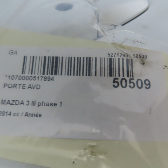 Porte avant droite occasion MAZDA 3 III phase 1 09-2013->... BHY05802XF 3