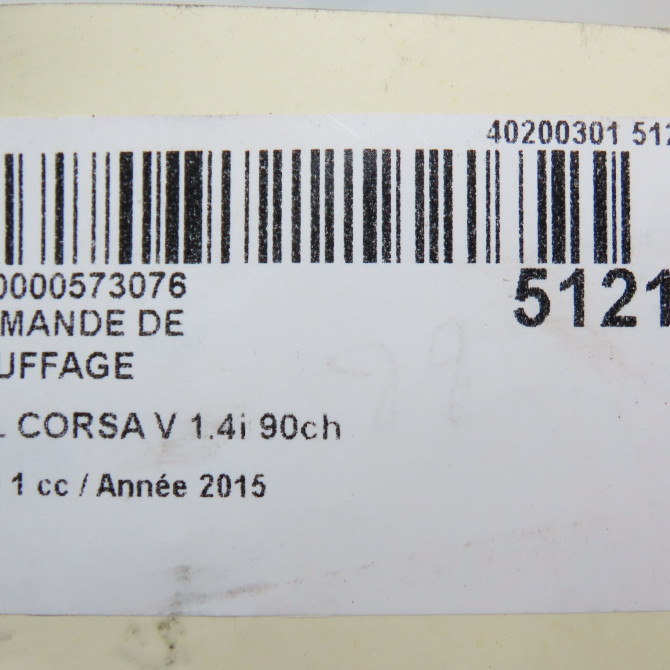 Commande de chauffage occasion  39021463 5