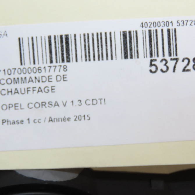 Commande de chauffage occasion  39021463 4