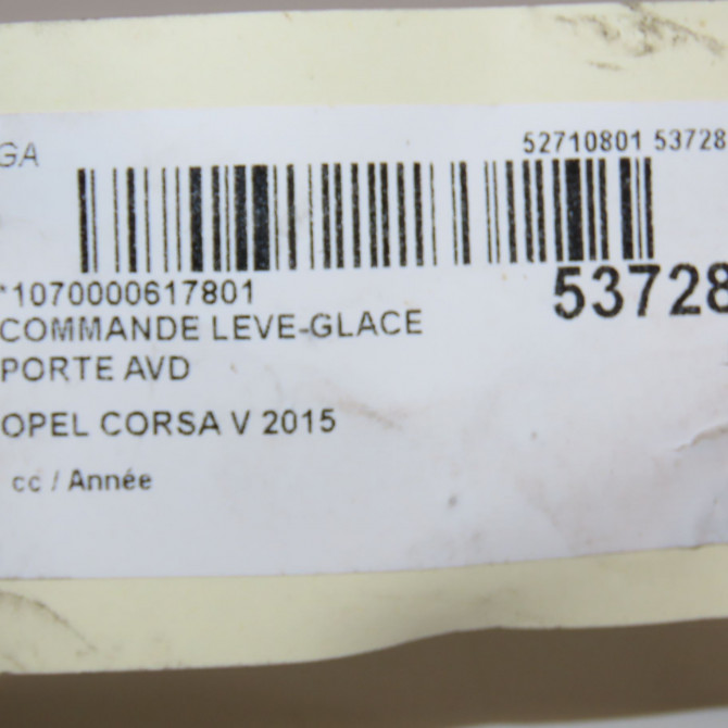 Commande lève-glace porte avant droite occasion  13430018 4