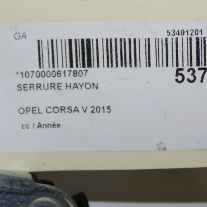 Serrure hayon occasion  39021416 5