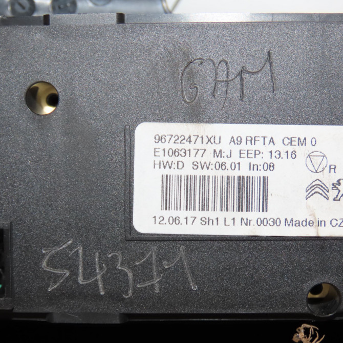 Commande de chauffage occasion PEUGEOT 208 208 Phase 1 2012-03-01->2015-09-30 1.6 E-HDI 92ch 96722471TX 4