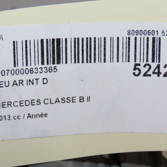 Feu arrière intérieur droit occasion MERCEDES CLASSE B II Phase 1 09-2011->12-2014 2469066400 6