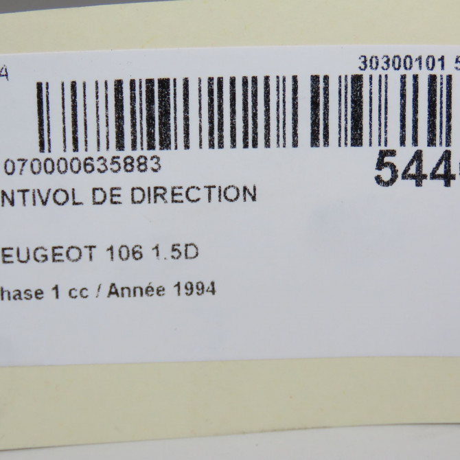 Antivol de direction occasion PEUGEOT 106 Phase 1 09-1991->04-1996 1.5D 416293 4