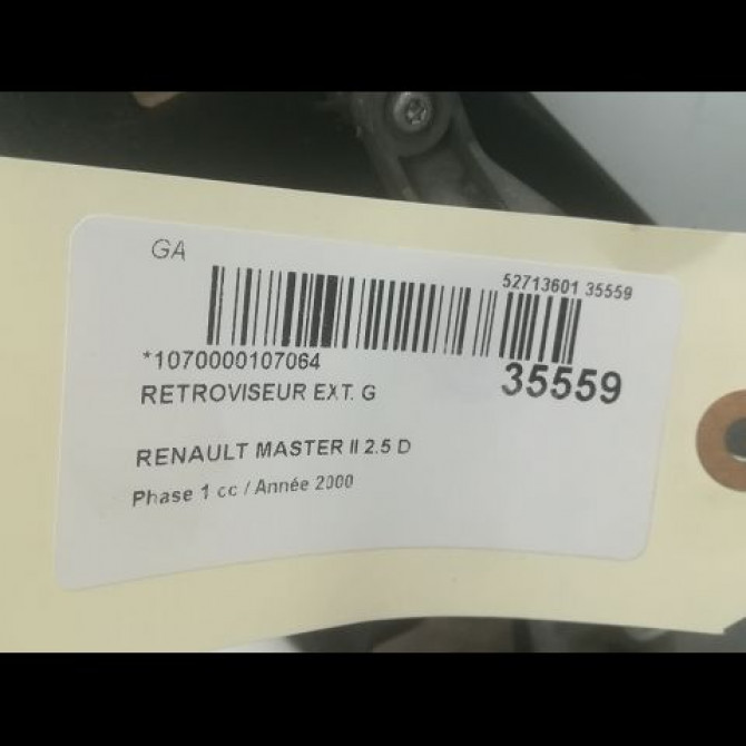 Retroviseur exterieur gauche occasion RENAULT MASTER II Phase 1 09-1997->11-2003 2.5 D 80ch 7700352179 3
