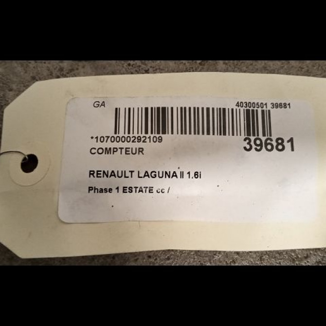 Compteur occasion RENAULT LAGUNA II Phase 1 04-1995->04-1999 1.6i 107ch 8200291332 3