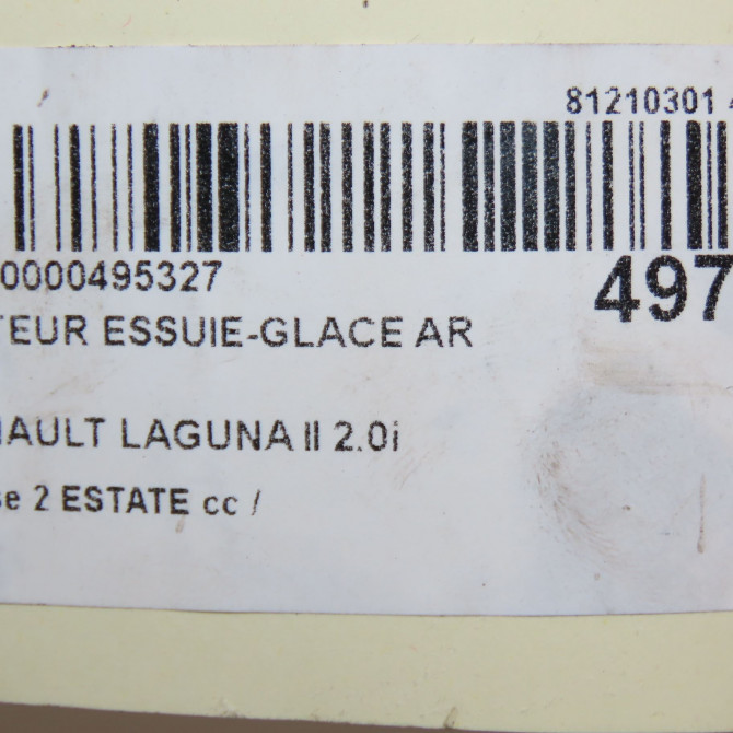 Moteur essuie-glace arrière occasion  8200001893 5