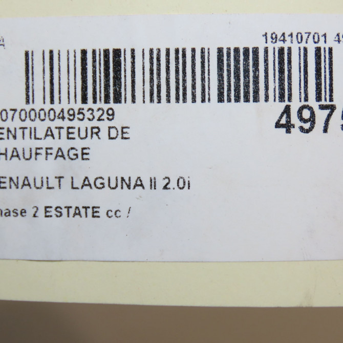 Ventilateur de chauffage occasion  7701048753 4