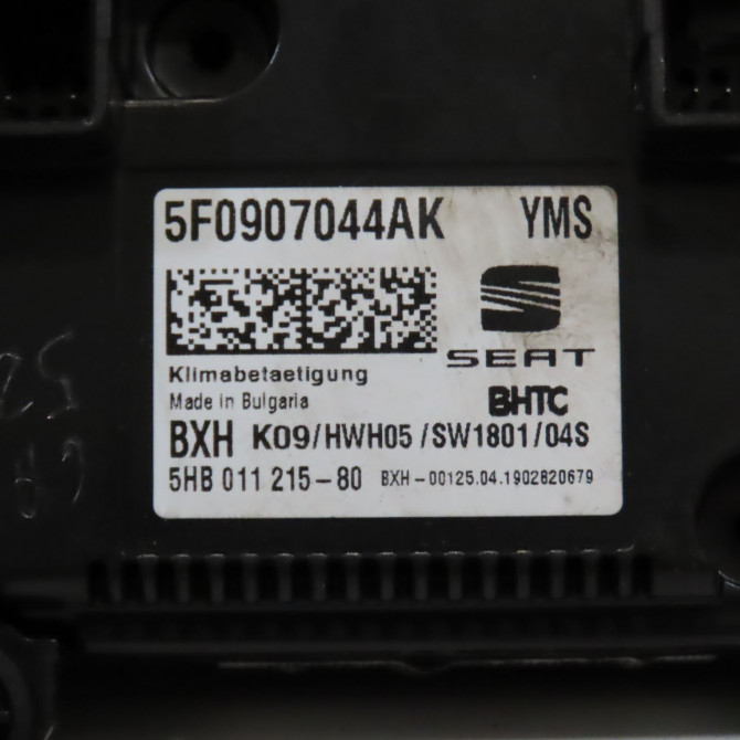 Commande de chauffage occasion SEAT ATECA Phase 1 06-2016->... 5F0907044AKYMS 5