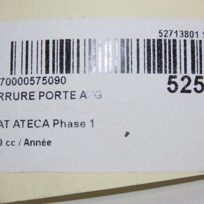 Serrure porte avg occasion SEAT ATECA Phase 1 06-2016->... 5TB837015E 5