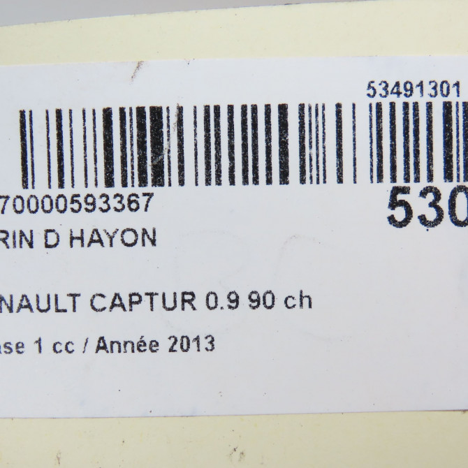 Verin droit hayon occasion RENAULT CAPTUR Phase 1 02-2013->... 0.9 90 ch 844309373R 4
