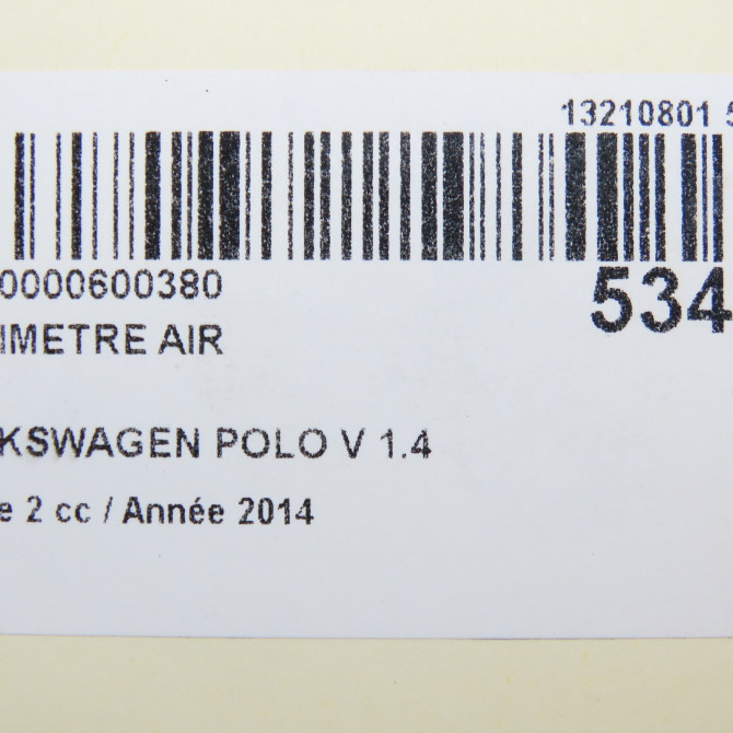 Debimetre air occasion VOLKSWAGEN POLO V Phase 2 02-2014->... 1.4 TDI 90ch 4L906461B 7