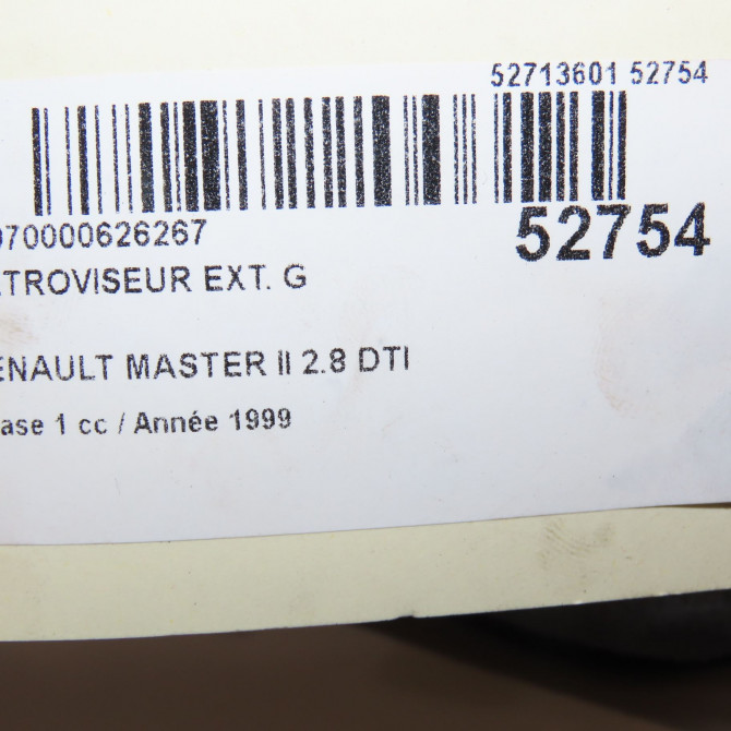 Retroviseur exterieur gauche occasion RENAULT MASTER II Phase 1 09-1997->11-2003 2.8 DTI 115ch 7700352179 6
