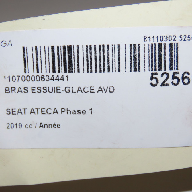 Bras essuie-glace avant droit occasion SEAT ATECA Phase 1 06-2016->... 576955409A03C 3