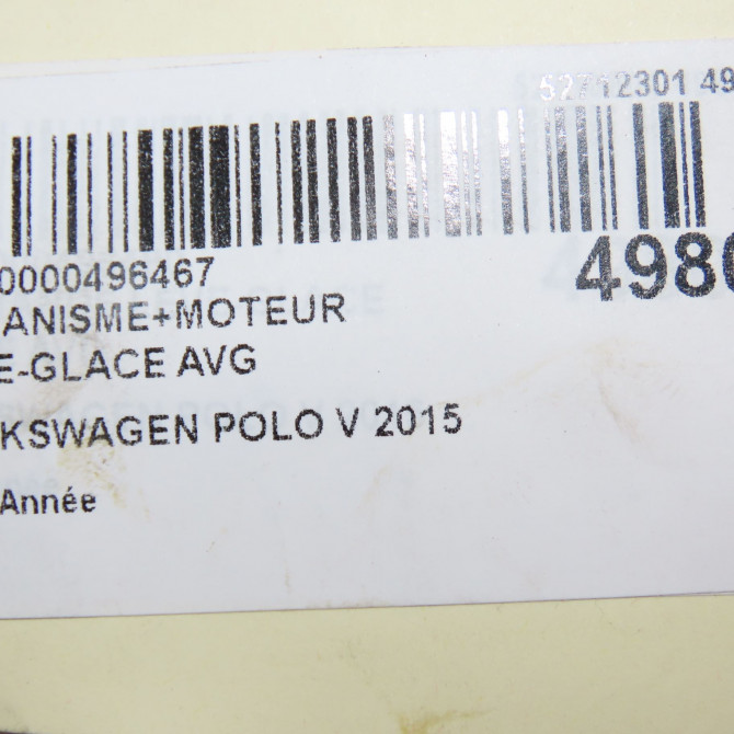 Mecanisme+moteur leve-glace avg occasion VOLKSWAGEN POLO V 6R4837461N 8