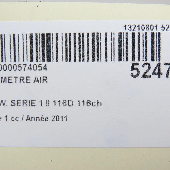Debimetre air occasion B.M.W. SERIE 1 II Phase 1 08-2011->06-2015 116D 116ch 6