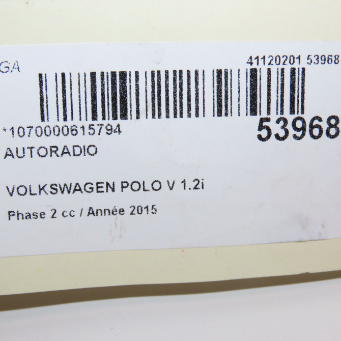 Autoradio occasion VOLKSWAGEN POLO V Phase 2 02-2014->... 1.2i 90ch 6C0035869B 4