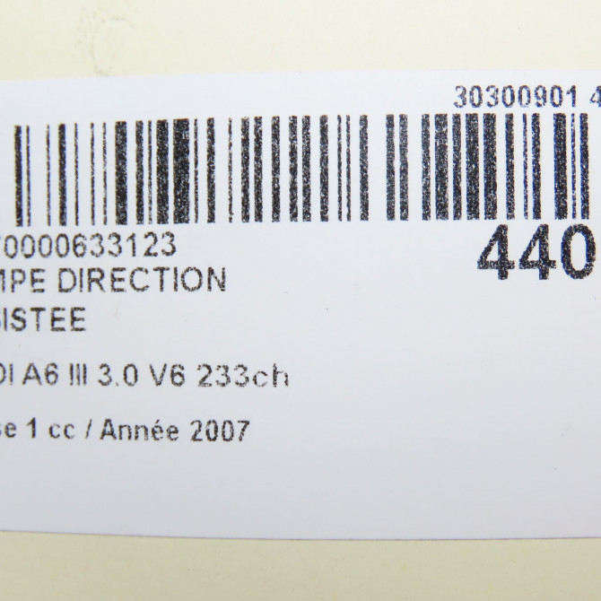 Pompe direction assistee occasion AUDI A6 III Phase 1 05-2004->10-2008 3.0 V6 233ch 8