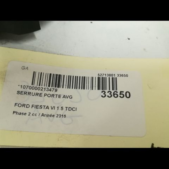 Serrure porte avg occasion FORD FIESTA VI Phase 2 11-2012->... 1.5 TDCI 75ch 2055304 3