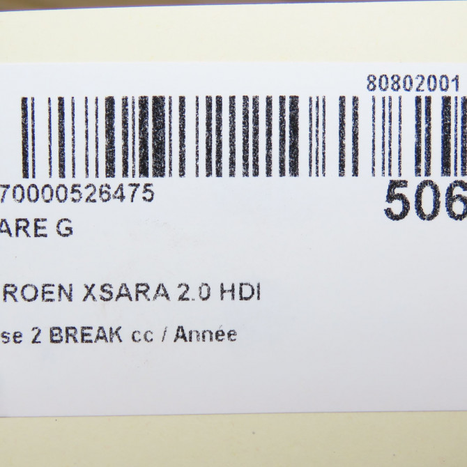 Phare gauche occasion CITROEN XSARA phase 2 BREAK 09-2000->12-2005 2.0 HDI 90ch 6208J8 6