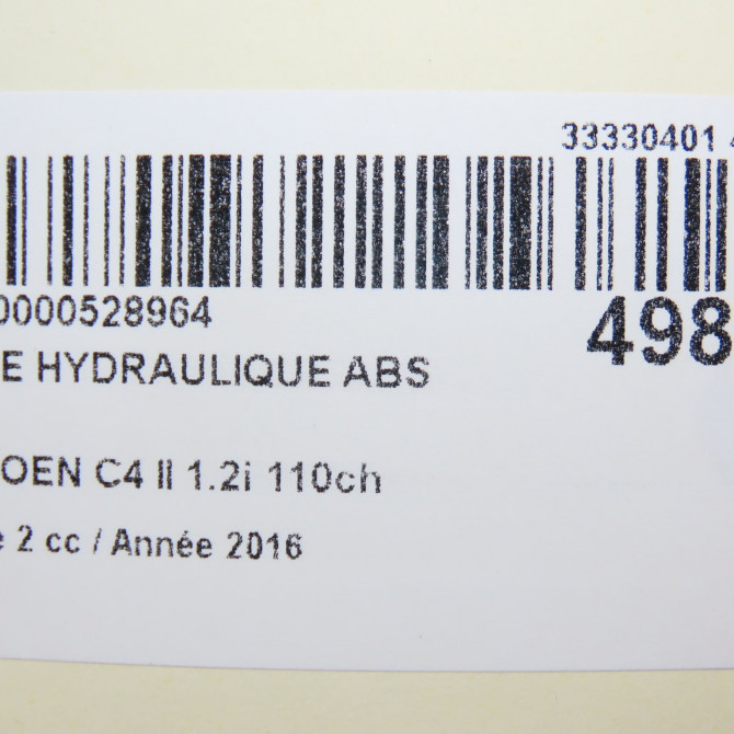 Unité hydraulique ABS occasion CITROEN C4 II Phase 2 11-2014->... 1.2i 110ch 1613150880 6