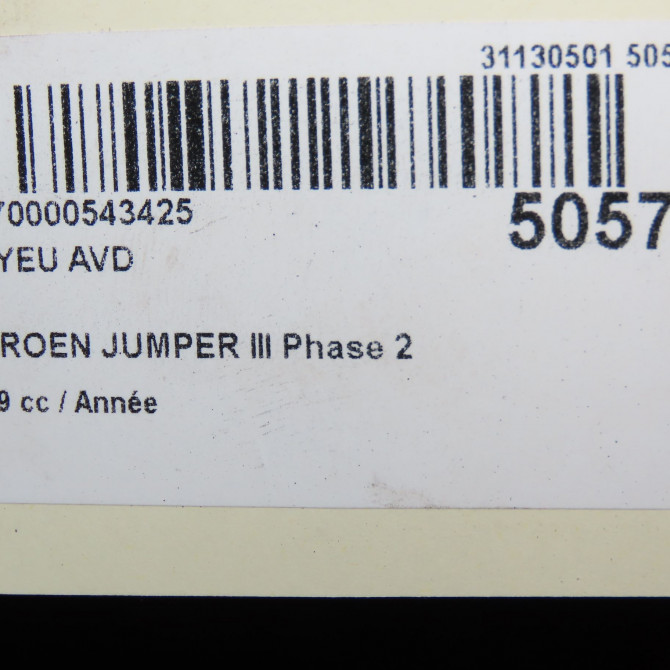 Moyeu avd occasion CITROEN JUMPER III Phase 2 06-2014->... 3307A5 6