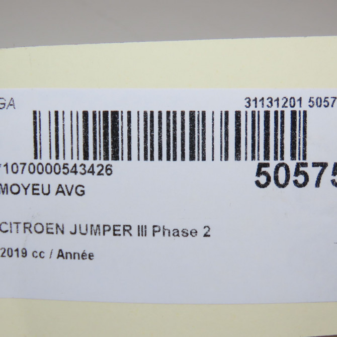 Moyeu avg occasion CITROEN JUMPER III Phase 2 06-2014->... 3307A5 6