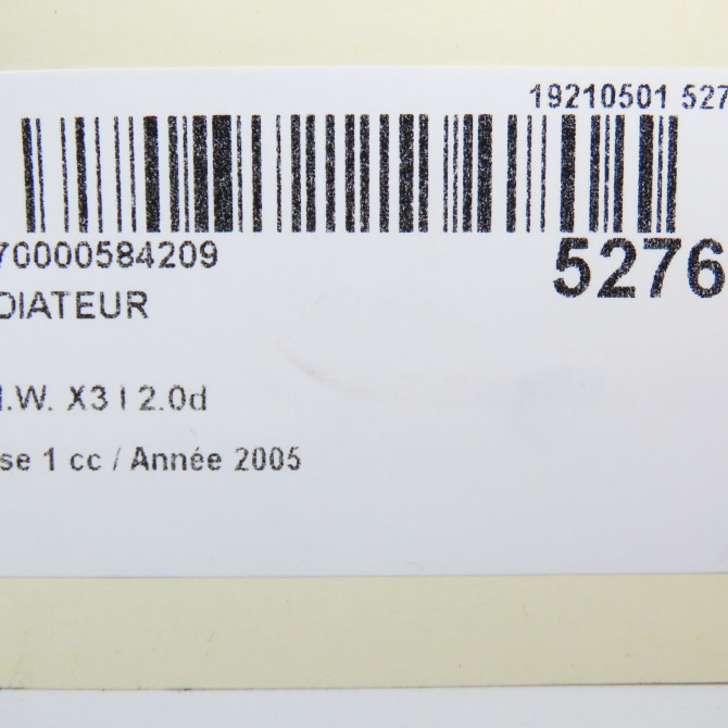 Radiateur occasion B.M.W. X3 I Phase 1 01-2004->08-2006 2.0d 17113403551 4