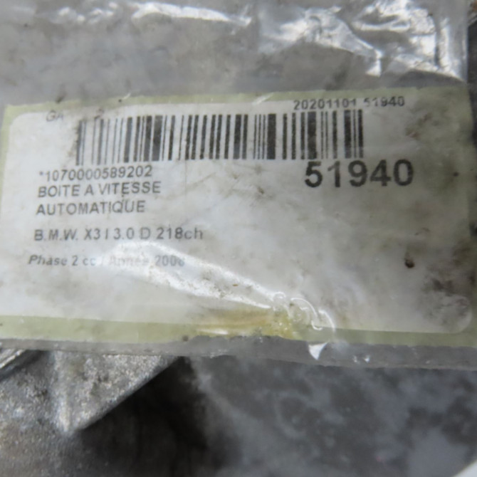 Boîte à vitesse automatique occasion B.M.W. X3 I Phase 2 08-2006->08-2010 3.0 D 218ch 24007572500 8