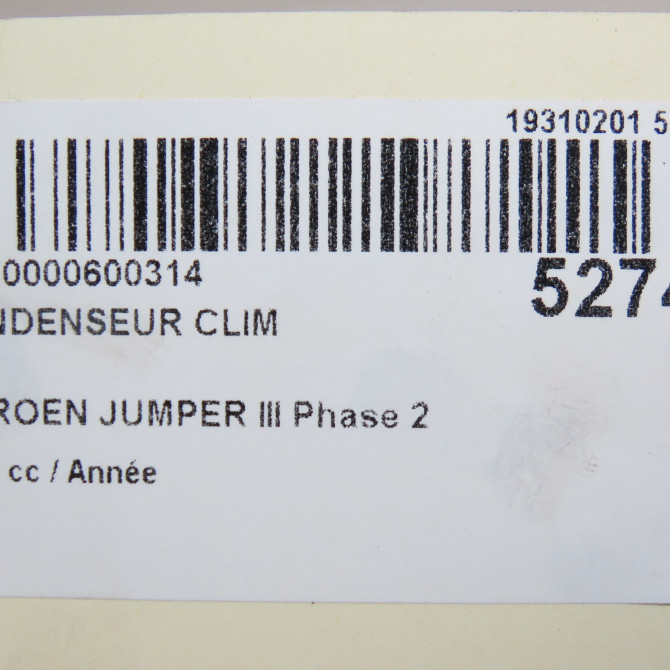 Condenseur clim occasion CITROEN JUMPER III Phase 2 06-2014->... 1649789180 6
