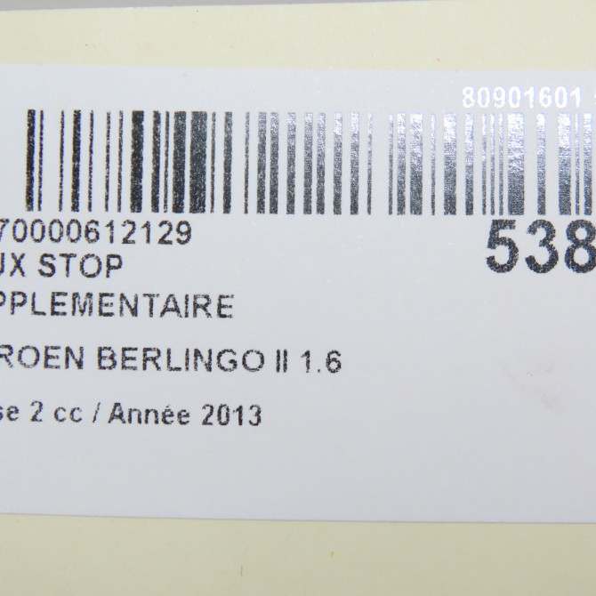 Feux stop supplementaire occasion CITROEN BERLINGO II Phase 2 02-2012->09-2015 1.6 HDI 90ch 6351FC 5