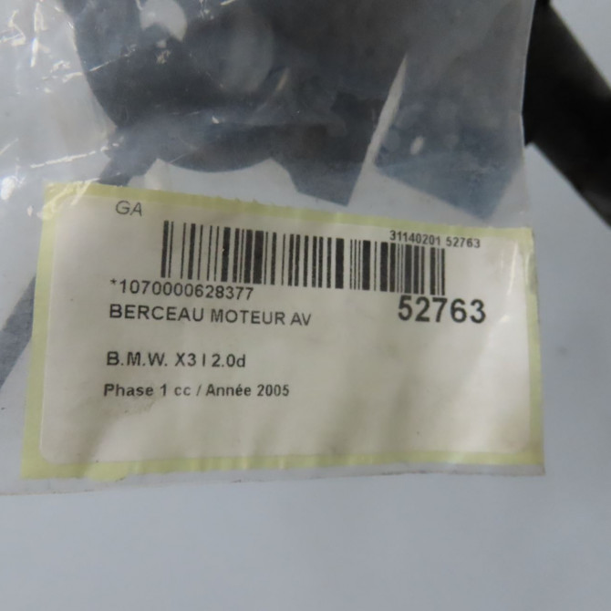 Berceau moteur avant occasion B.M.W. X3 I Phase 1 01-2004->08-2006 2.0d 31103412098 7