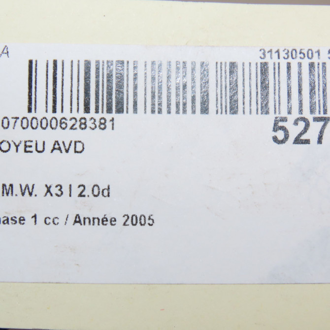 Moyeu avd occasion B.M.W. X3 I Phase 1 01-2004->08-2006 2.0d 31203413226 5