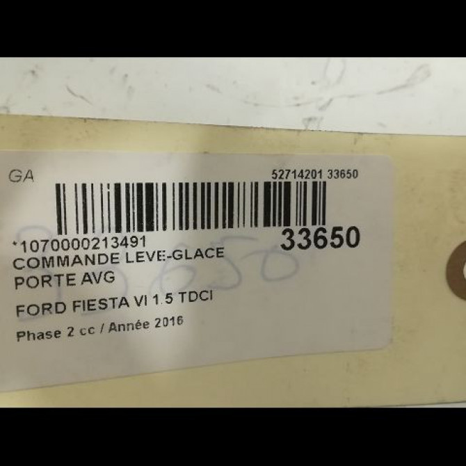 Commande lève-glace porte avant gauche occasion FORD FIESTA VI Phase 2 11-2012->... 1.5 TDCI 75ch 3
