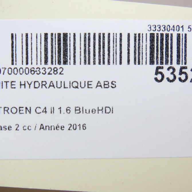 Unité hydraulique ABS occasion CITROEN C4 II Phase 2 11-2014->... 1.6 BlueHDI 120ch 1613150880 6