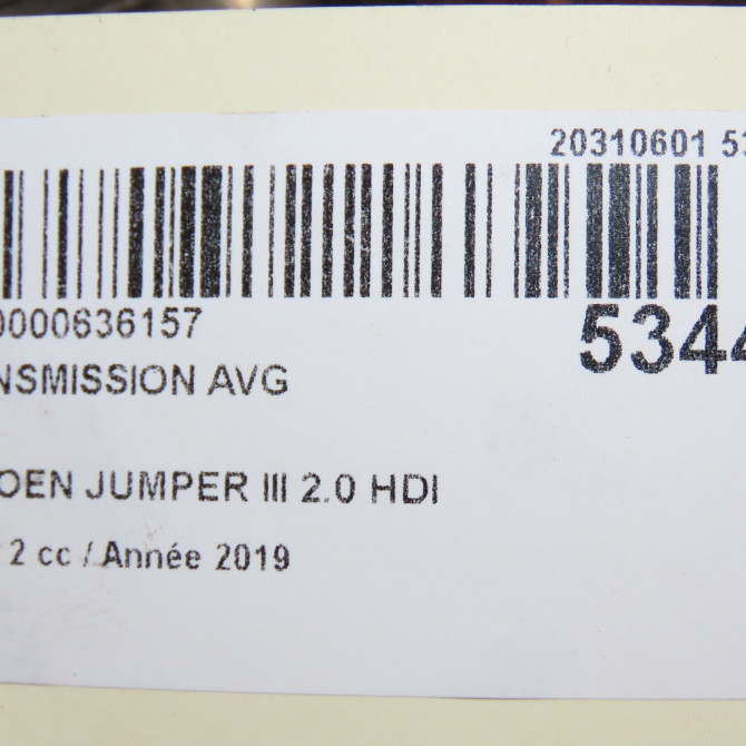 Transmission avant gauche occasion CITROEN JUMPER III Phase 2 06-2014->... 2.0 HDI 130ch 1614305480 6
